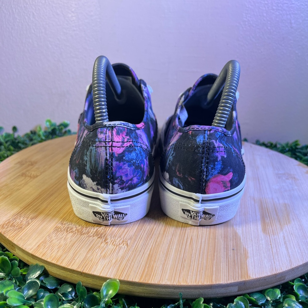 🔥 VANS AUTHENTIC WARPED FLORAL BLACK PURPLE WOMENS SNEAKER SZ 8 MENS SZ 6.5 - Picture 4 of 9